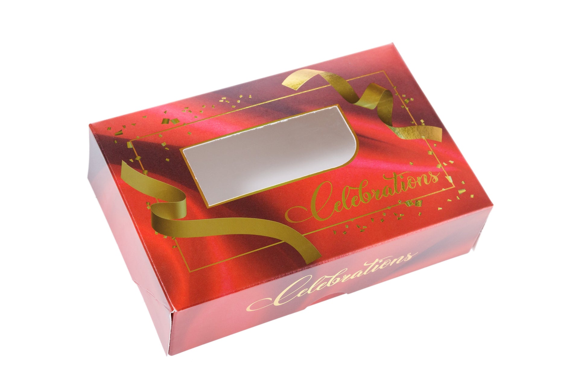 Printed Sweet Box - DISCOUNTED Red Celebration Boxes