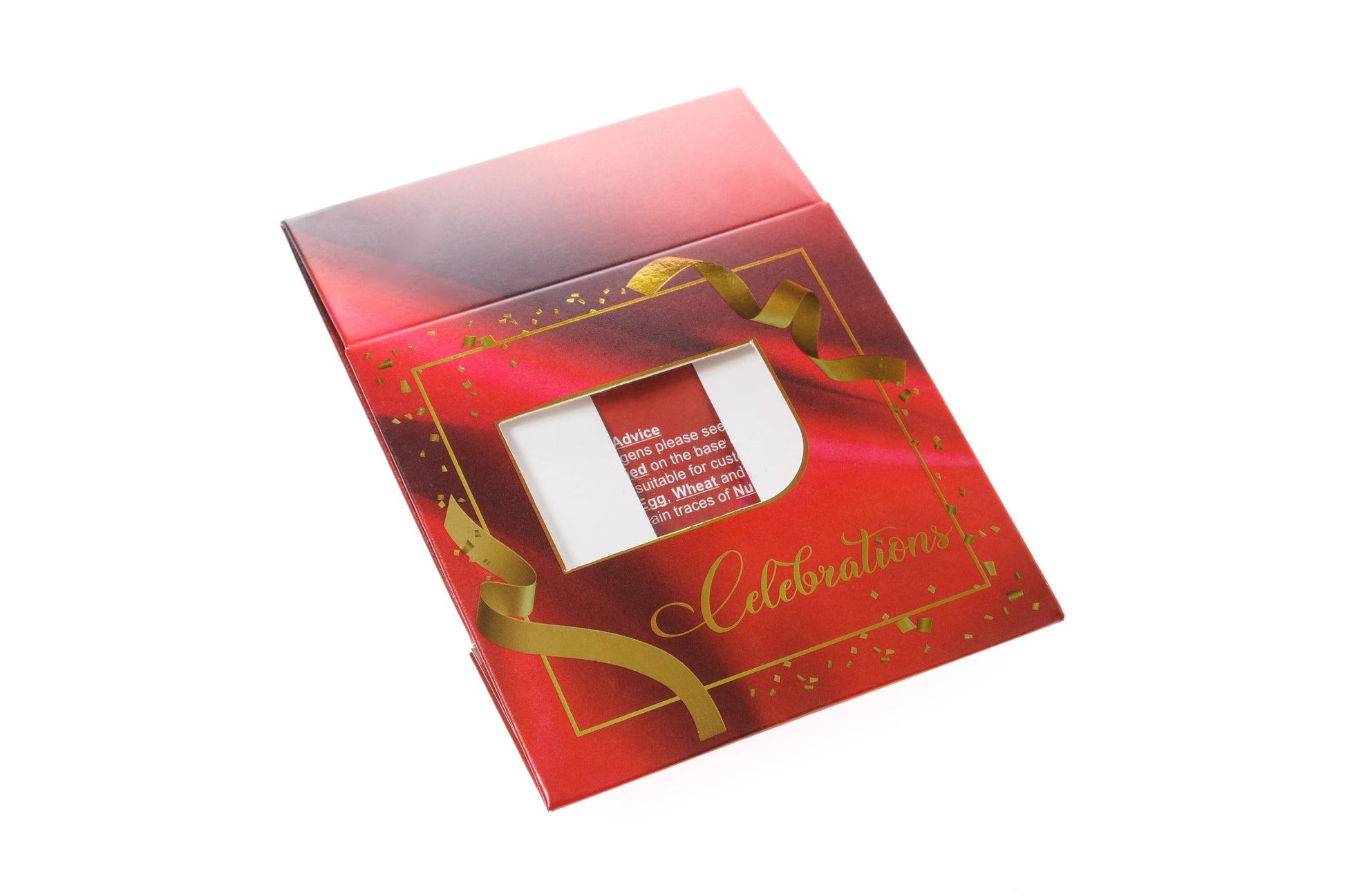 Printed Sweet Box - DISCOUNTED Red Celebration Boxes