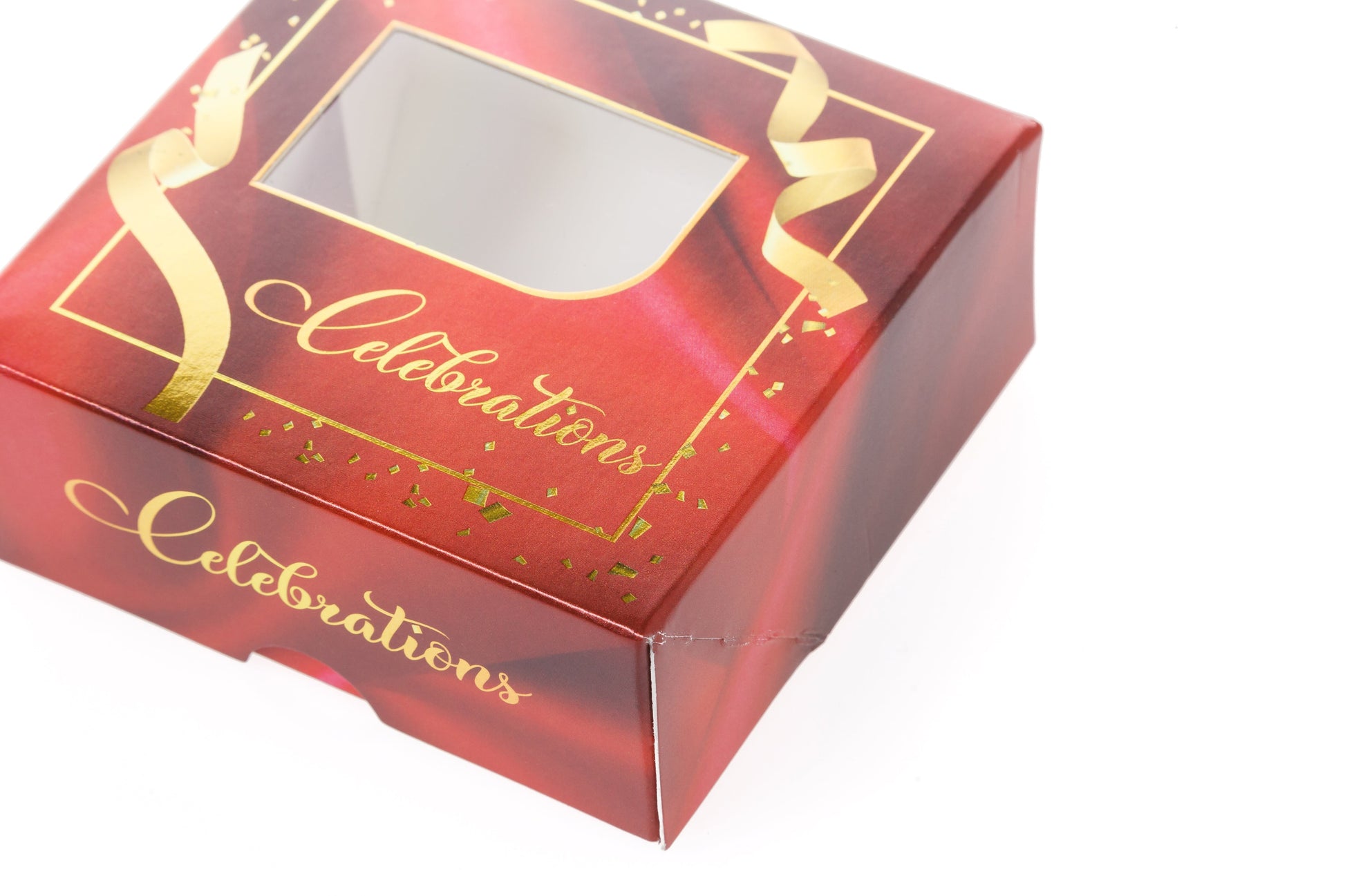 Printed Sweet Box - DISCOUNTED Red Celebration Boxes