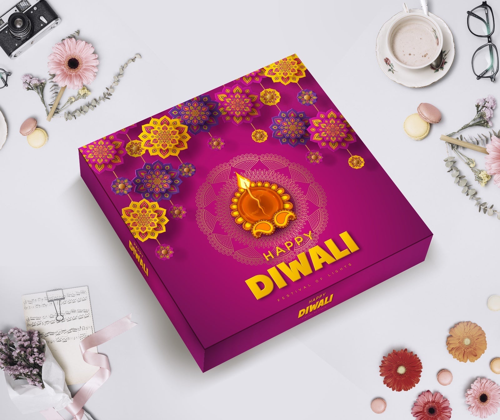 Diwali Sweet Box – Premium Festive Gift Packaging - Design Code 010