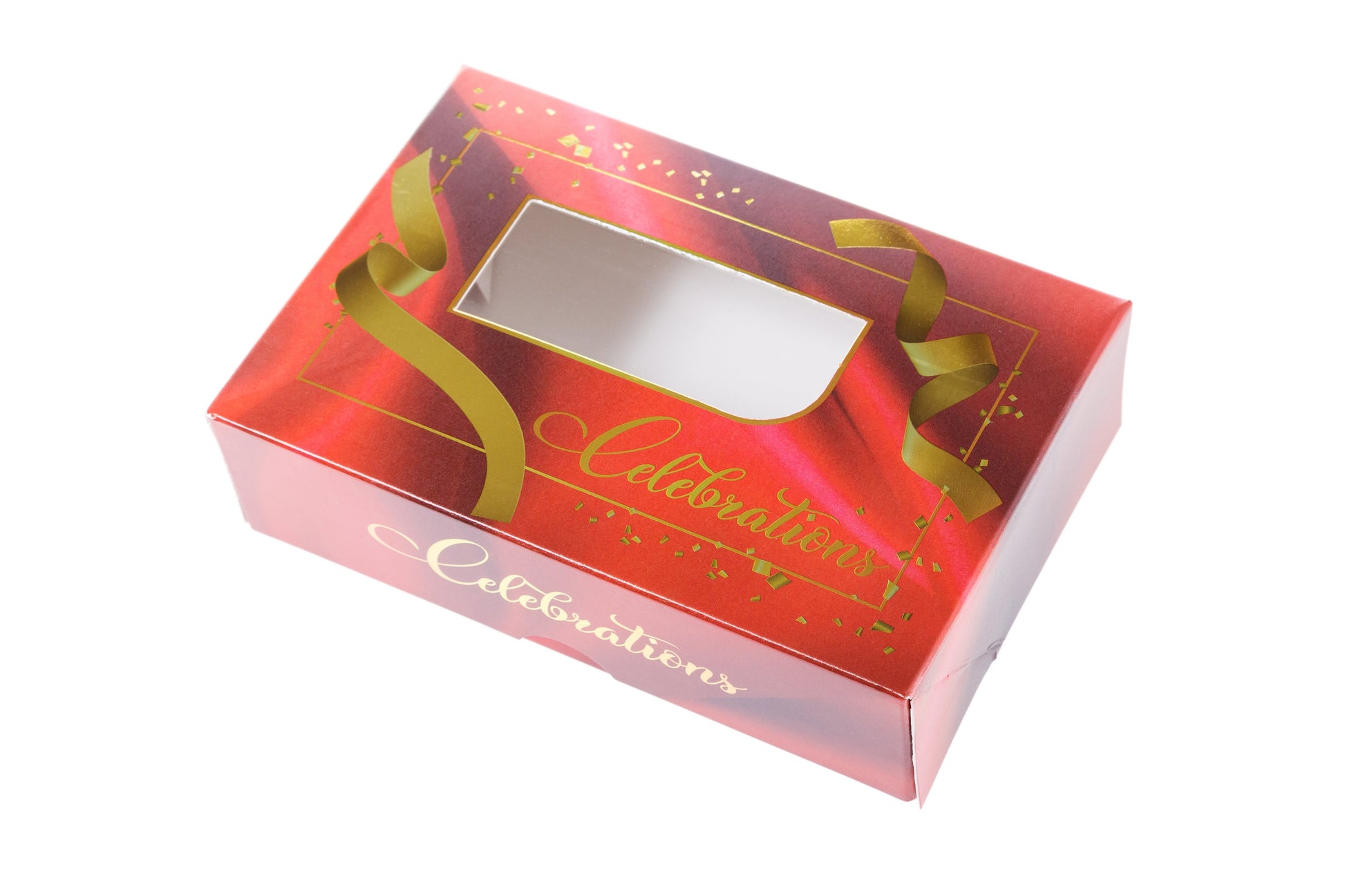 Printed Sweet Box - DISCOUNTED Red Celebration Boxes