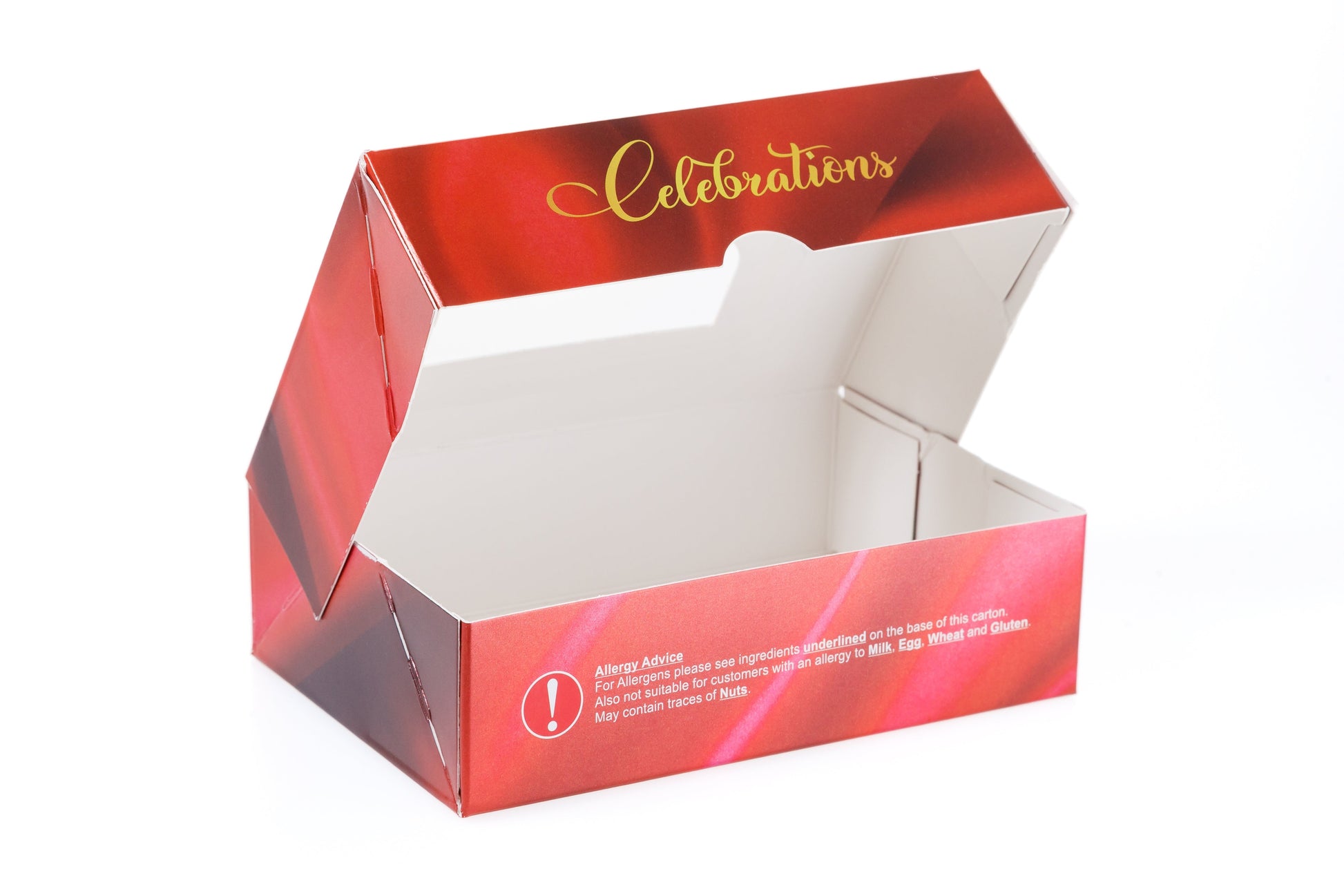 Printed Sweet Box - DISCOUNTED Red Celebration Boxes