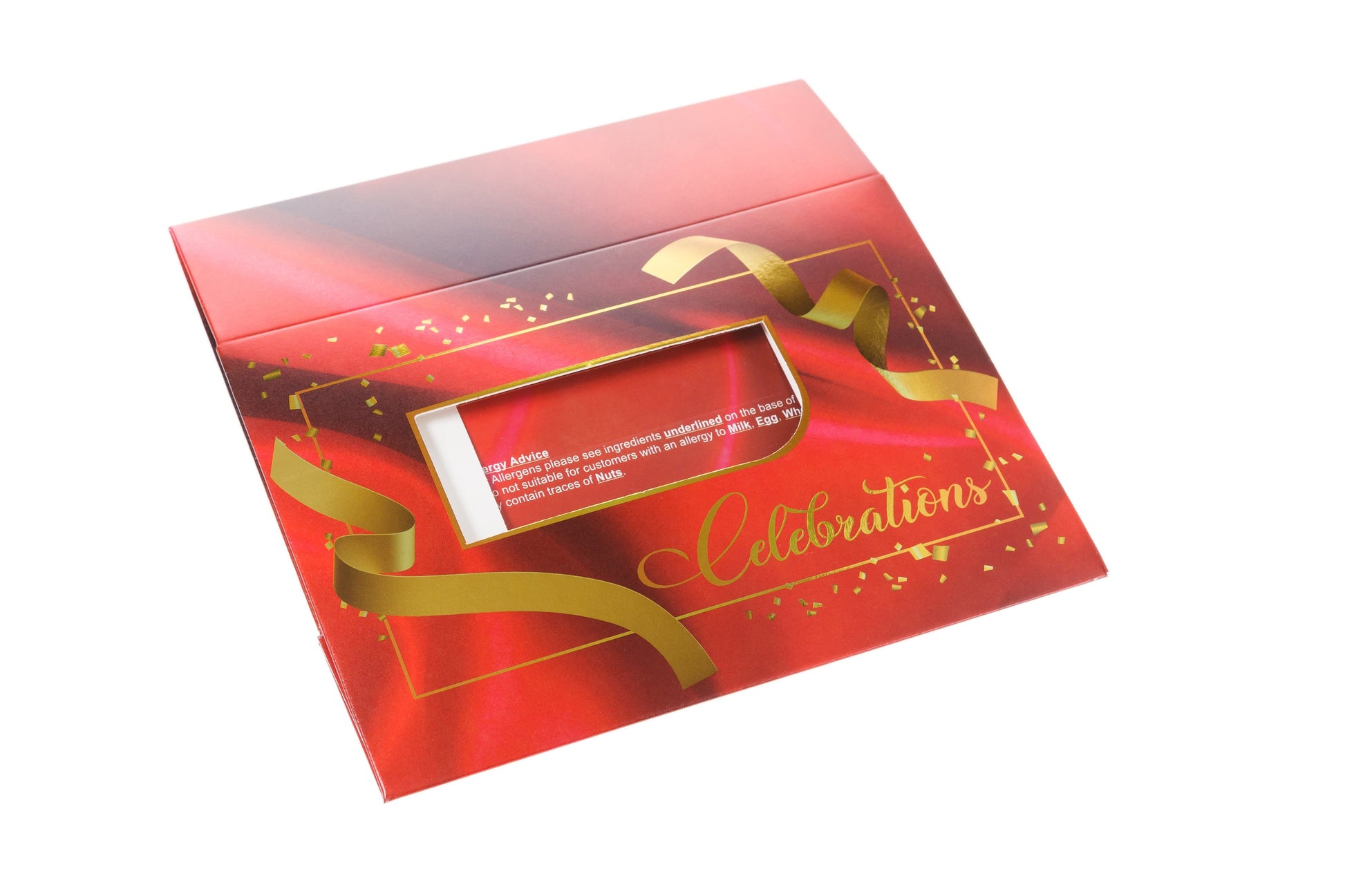 Printed Sweet Box - DISCOUNTED Red Celebration Boxes