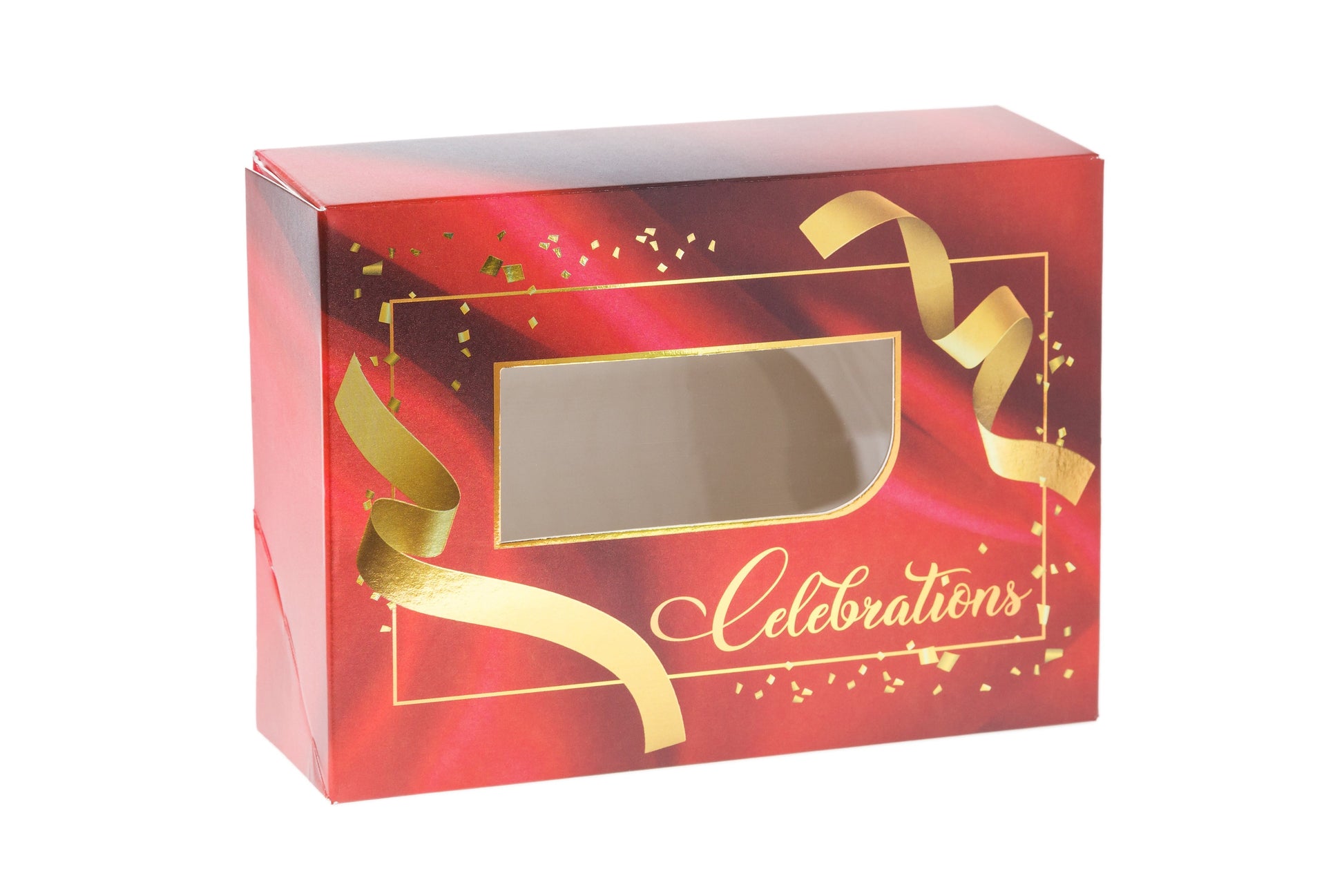 Printed Sweet Box - DISCOUNTED Red Celebration Boxes