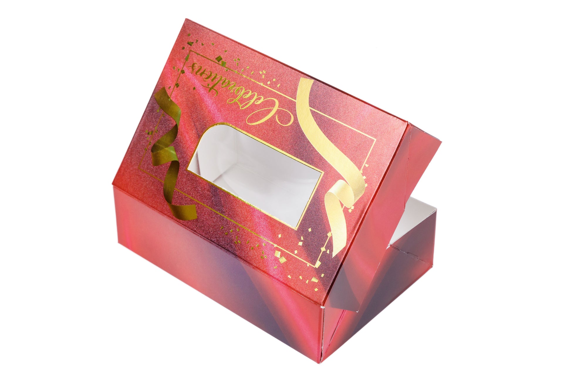 Printed Sweet Box - DISCOUNTED Red Celebration Boxes