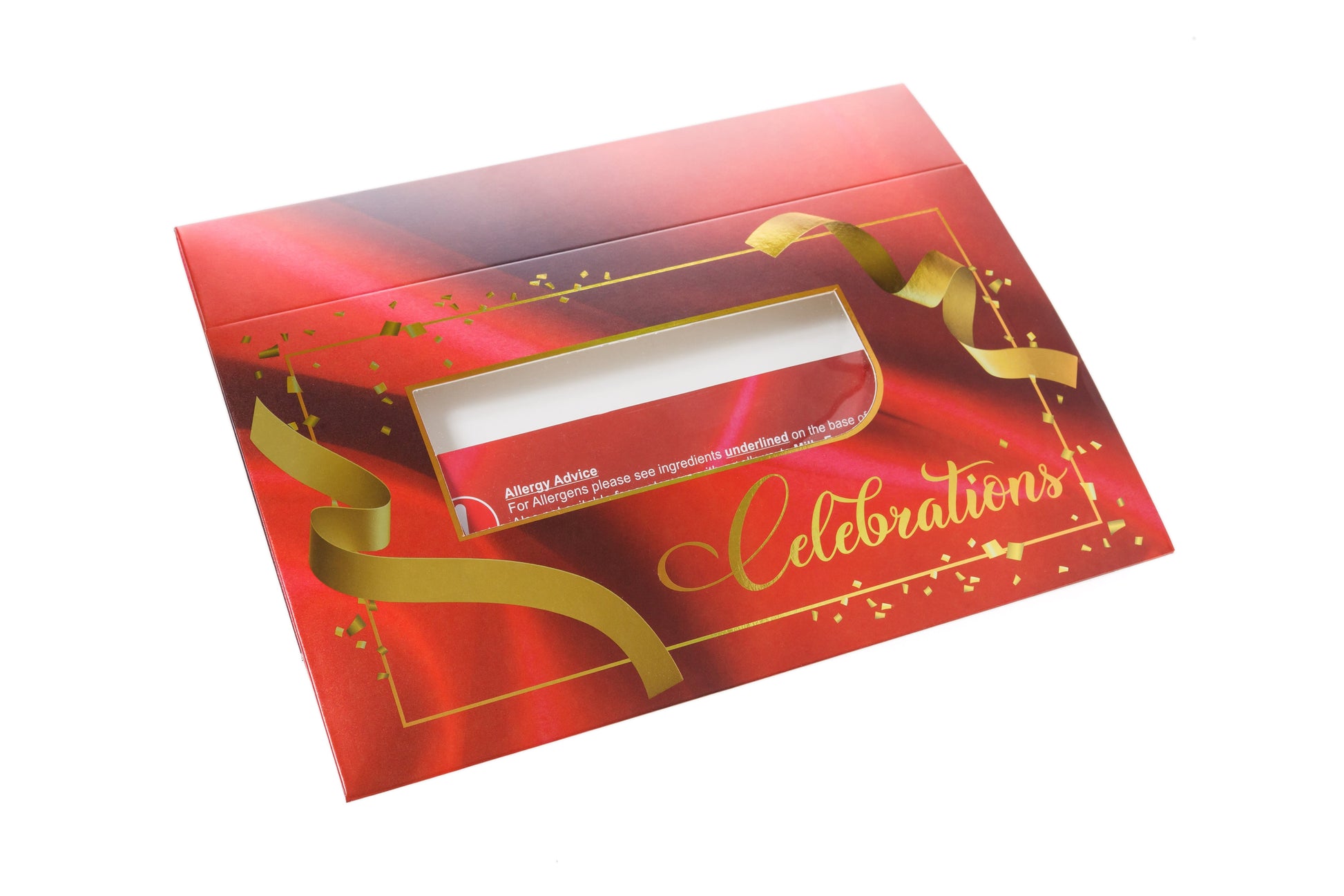 Printed Sweet Box - DISCOUNTED Red Celebration Boxes