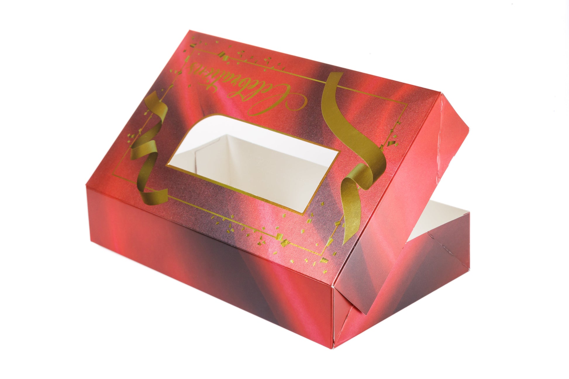 Printed Sweet Box - DISCOUNTED Red Celebration Boxes