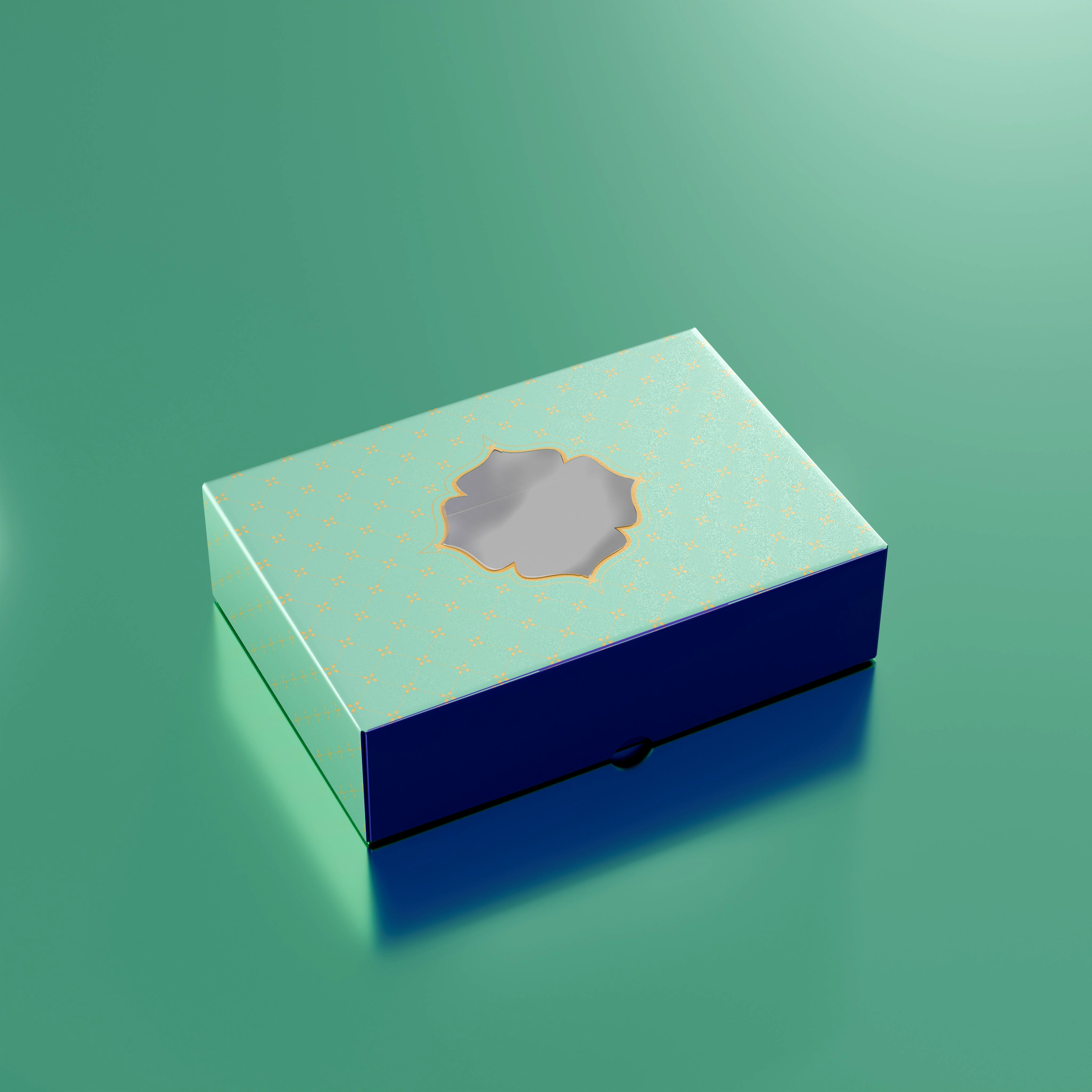Printed Sweet Box - Green
