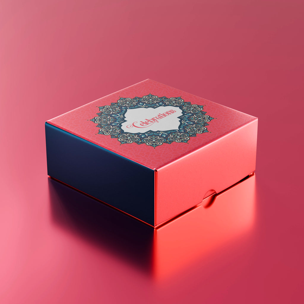 Printed Sweet Box - Deep Red
