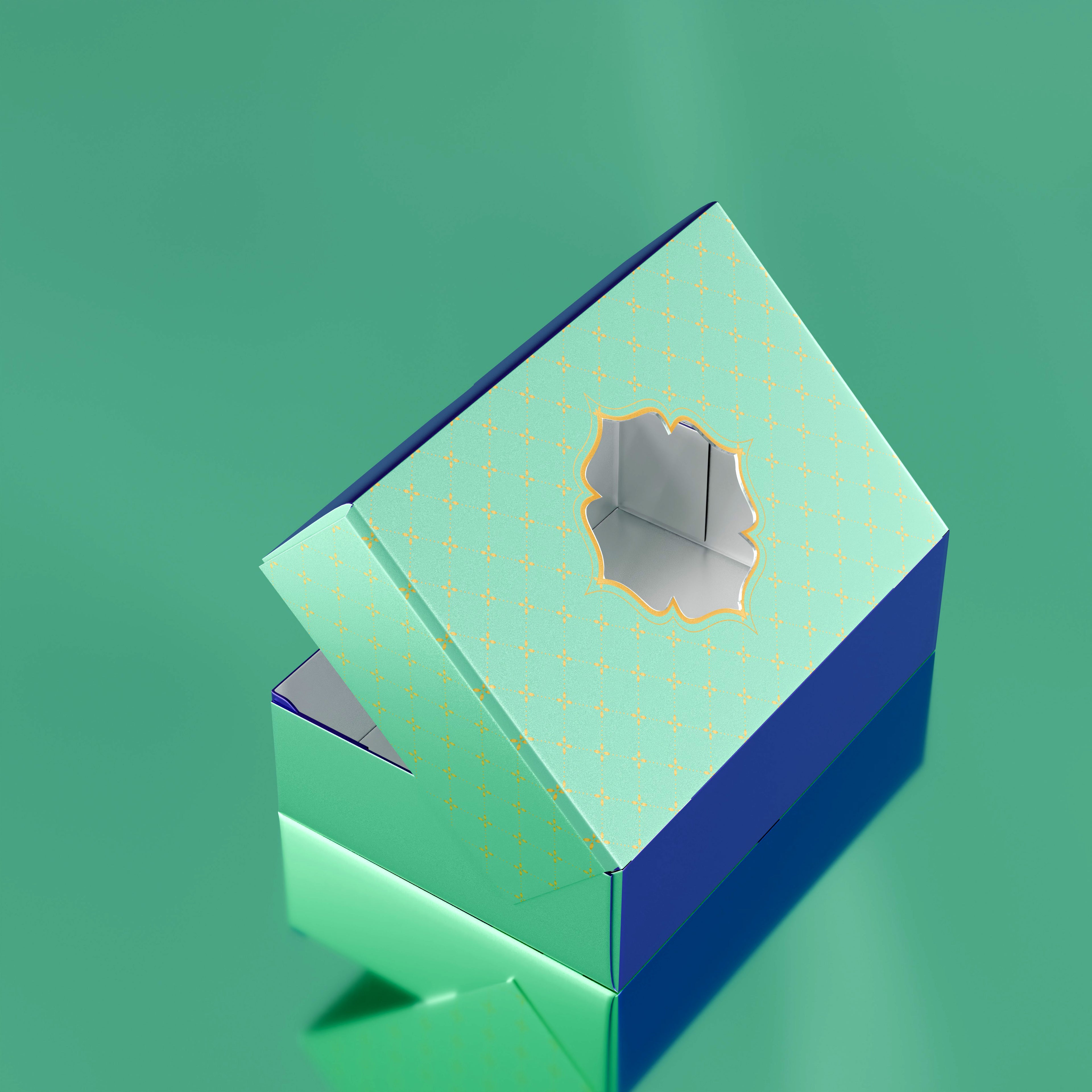 Printed Sweet Box - Green