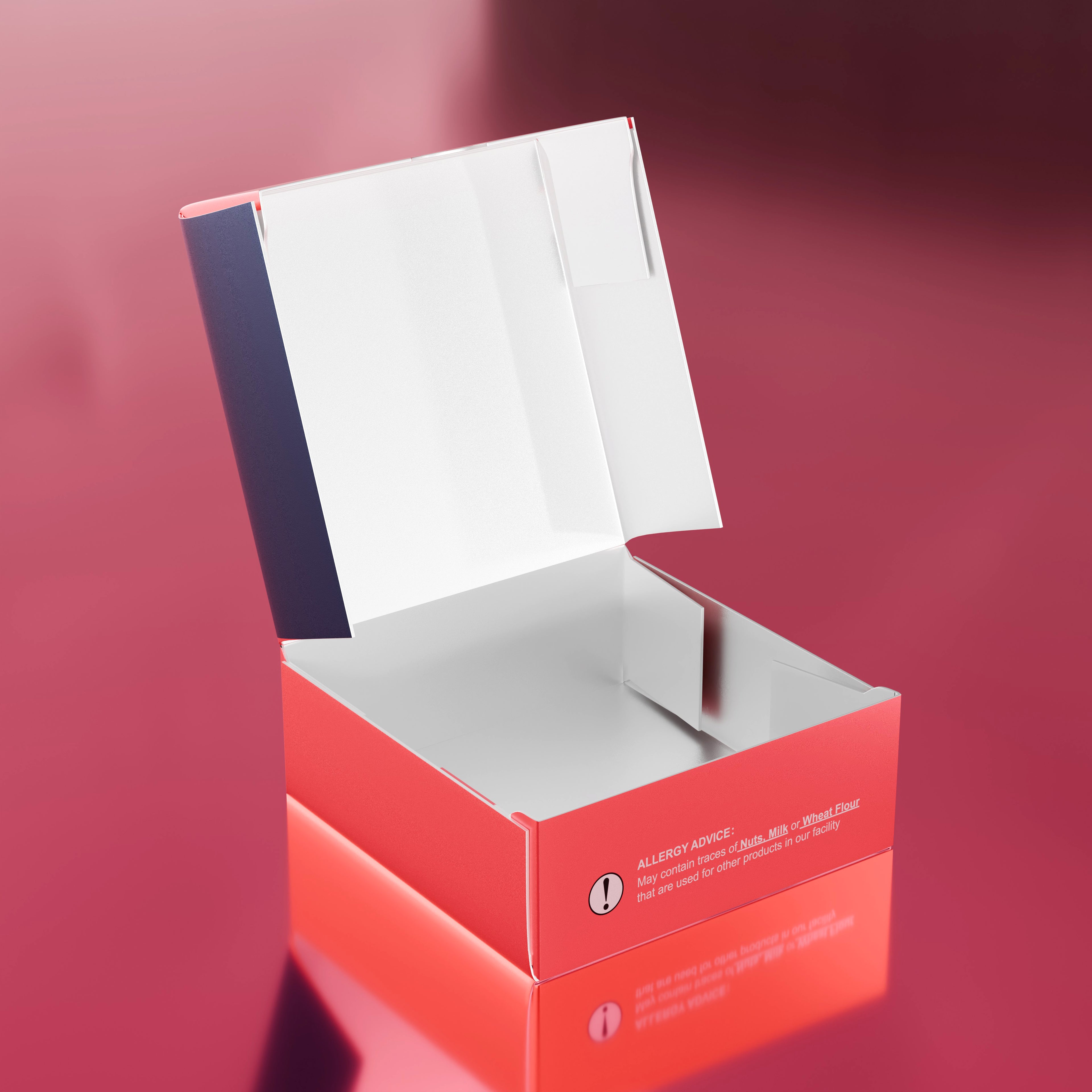 Printed Sweet Box - Deep Red