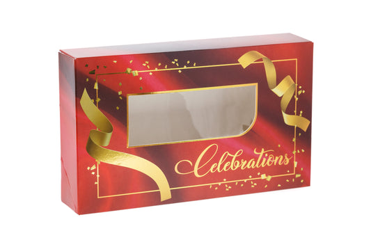 Printed Sweet Box - Red Celebration (Large Boxes)