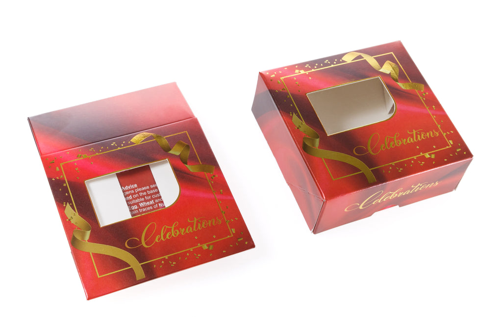 Printed Sweet Box - Red Celebration (Large Boxes)