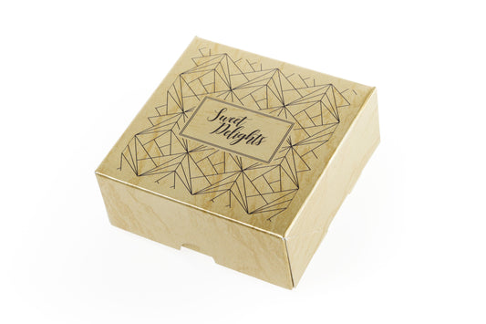 Printed Sweet Box - Gold