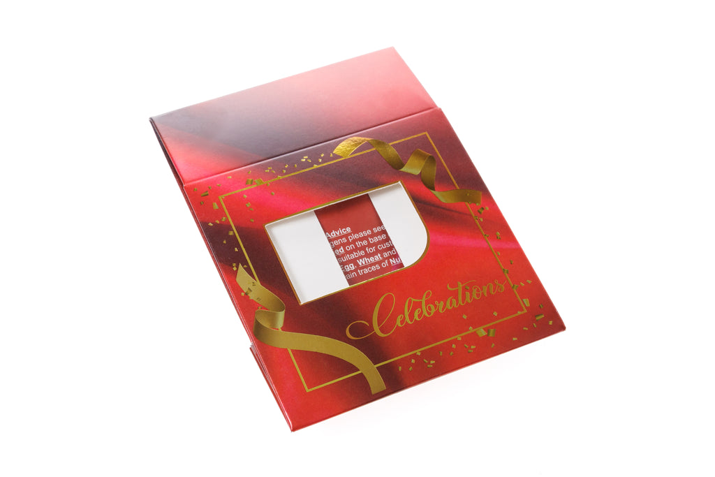 Printed Sweet Box - Red Celebration (Large Boxes)