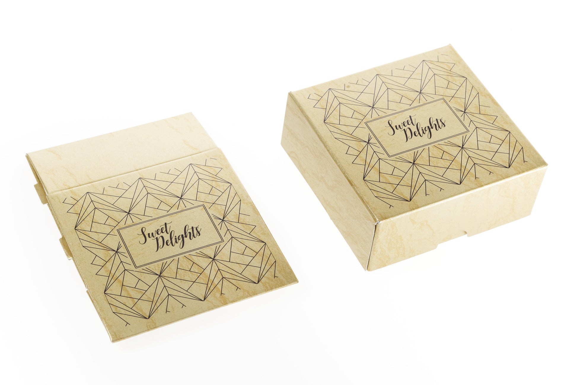 Printed Sweet Box - Gold
