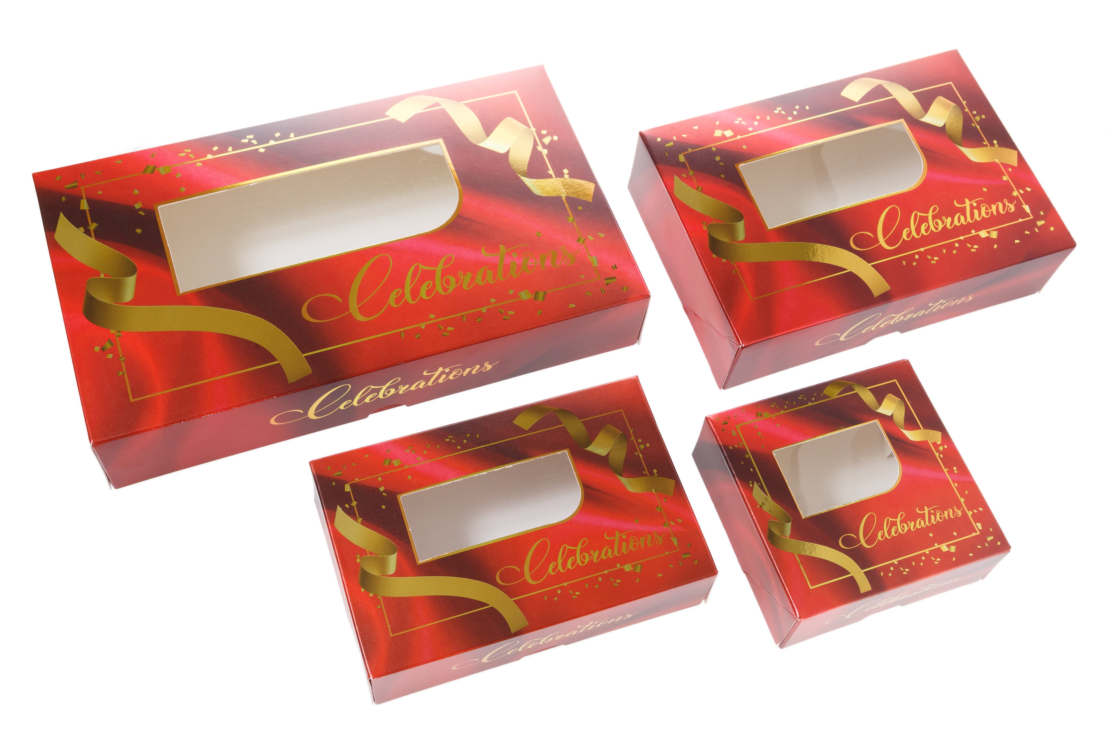 Printed Sweet Box - Red Celebration (Large Boxes)