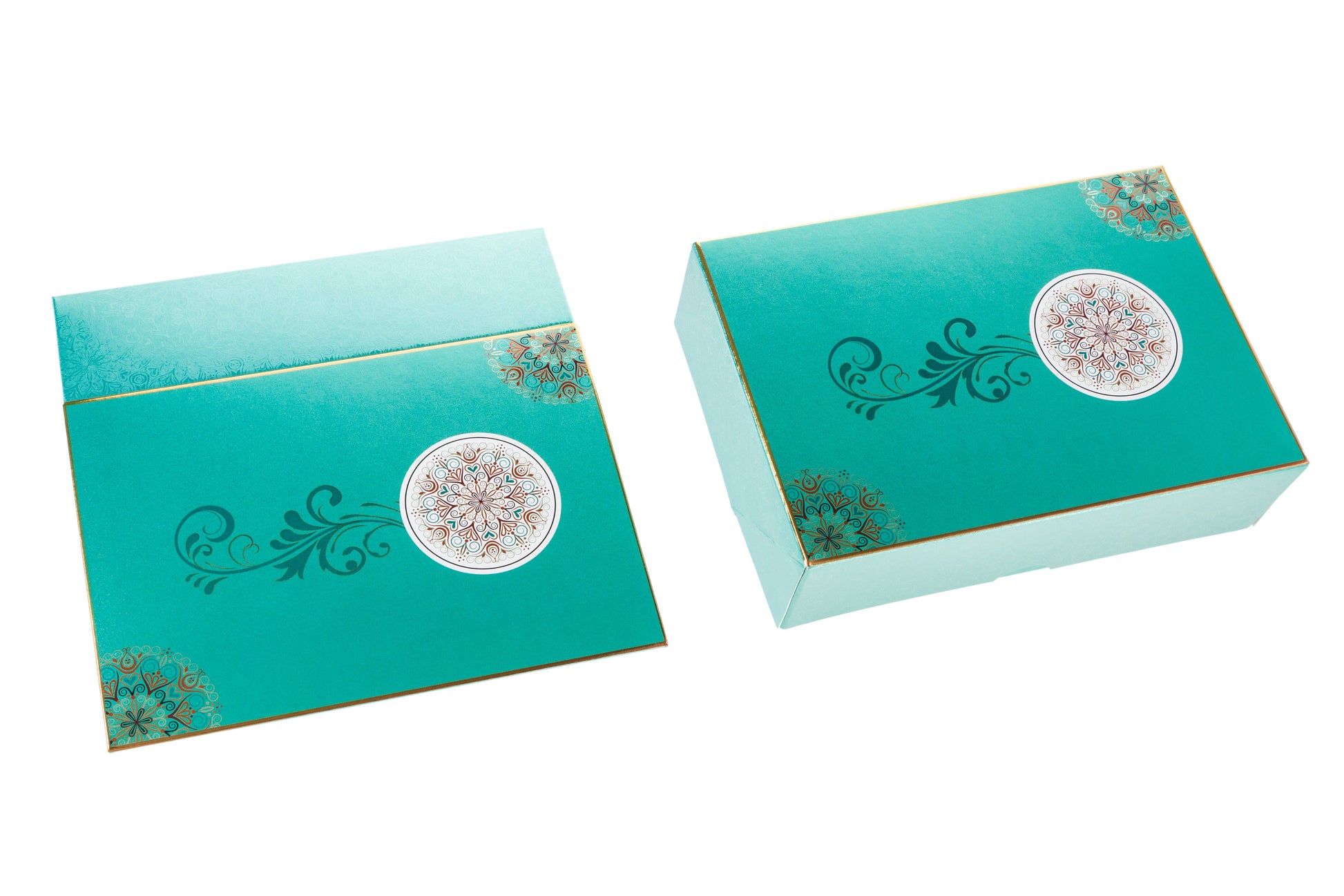 Printed Sweet Box - Green Flower