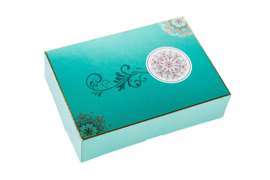 Printed Sweet Box - Green Flower - Wholesale