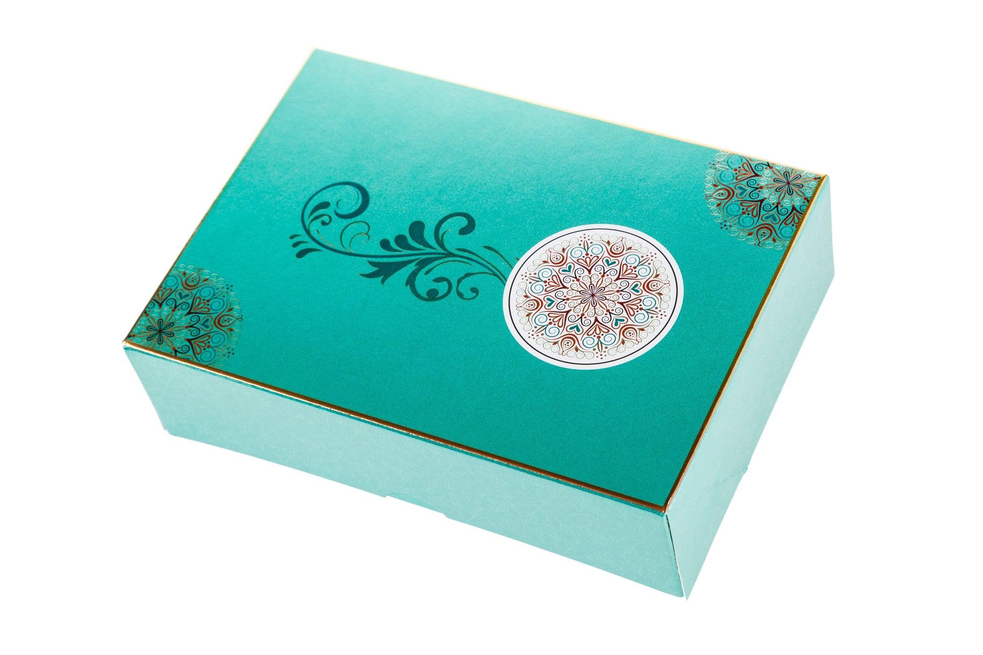 Printed Sweet Box - Green Flower