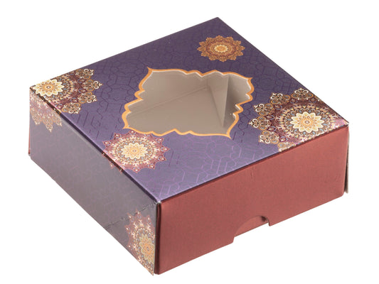 Printed Sweet Box - Purple Flower - Wholesale